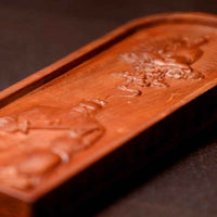 Lightning-Struck Jujube Wood&nbsp;Five Thunder Command&nbsp;Talisman – Celestial Master Zhang Daoling Ritual Plaque (18×7×2.6cm)