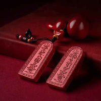 Natural Cinnabar Hulu & Peace Talisman Pendant – Spiritual Harmony & Protection