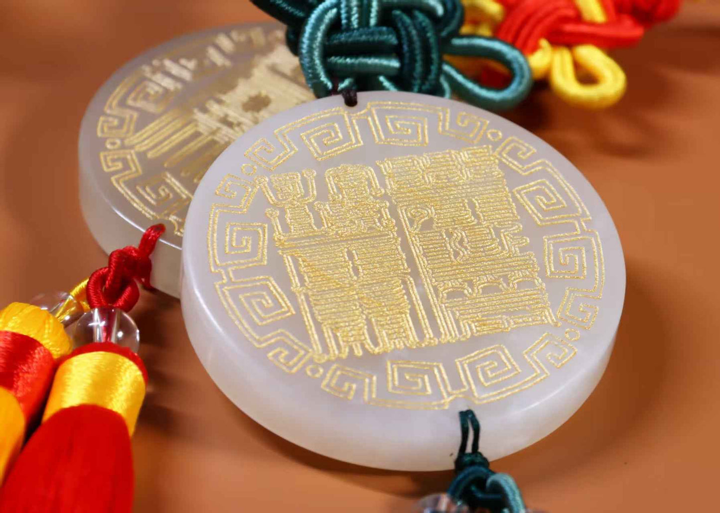 Natural Xiuyan Jade Harmony Pendant – Unity & Spiritual Alignment