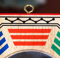 Peach Wood Carved Bagua Mirror