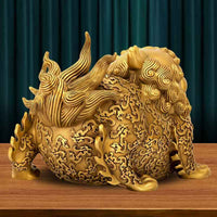 Pi Xiu (Pi Yao) Wealth Statue Set – Male & Female Pair (Pure Copper) – Office/Home/Grand Opening Gift