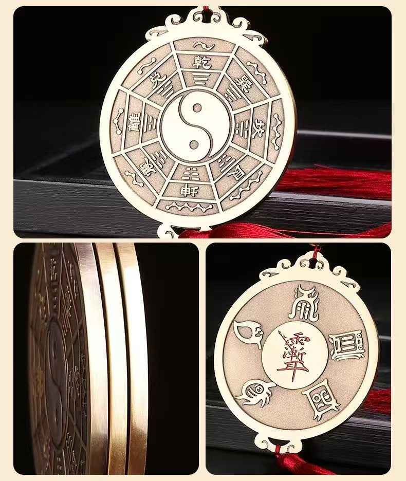 Pure Brass Bagua Mirror – Feng Shui Protection & Cosmic Harmony