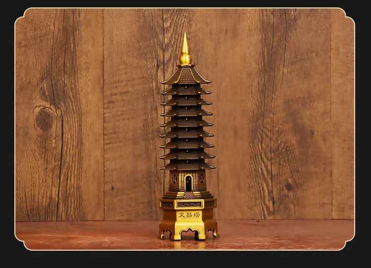 Pure Brass Wen Chang Tower Sculpture | 純銅文昌塔擺件– TAIYUEGE