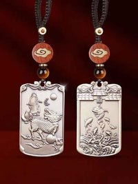 Pure Copper Qilin &amp; Dragon Gate Pendant – Ascension &amp; Imperial Blessings