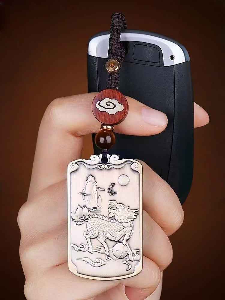 Pure Copper Qilin &amp; Dragon Gate Pendant – Ascension &amp; Imperial Blessings