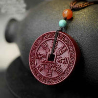 Purple Gold Sand Shan Gui Talisman Coin – High-Purity Cinnabar Amulet