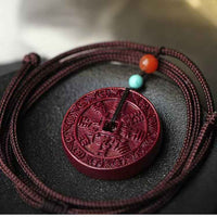 Purple Gold Sand Shan Gui Talisman Coin – High-Purity Cinnabar Amulet