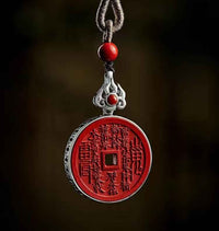 Shan Gui Mystical Talisman – Vermilion Cinnabar &amp; Sterling Silver Amulet