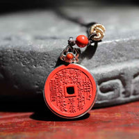 Shan Gui Mystical Talisman – Vermilion Cinnabar &amp; Sterling Silver Amulet