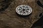 Shan Gui Talisman Coin – S925 Sterling Silver Retro Amulet (34×34×3mm)