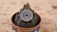 Shan Gui Talisman Coin – S925 Sterling Silver Retro Amulet (34×34×3mm)