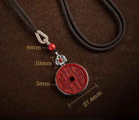 Shan Gui Mystical Talisman – Vermilion Cinnabar &amp; Sterling Silver Amulet