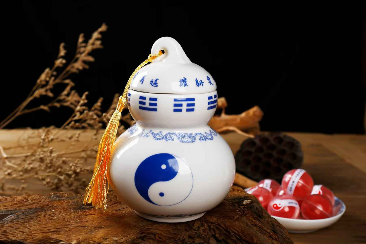 Taoist Golden Sword Pills (金剑丹) – Spiritual Energy Purification & Protection Set with Tai Chi Gourd Bottle