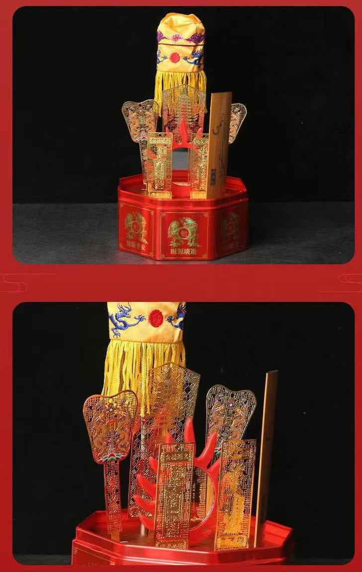 Wenchang Scholarly Blessing Altar Set - Hand-Painted Academic Success Talisman for Student Homes
